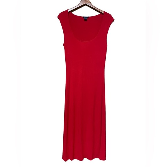 Ralph Lauren Blue Label Red Scoop Neck Cocktail Christmas Dress Size Large - Picture 1 of 7